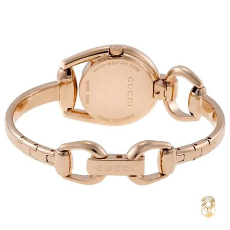 gucci ya139507 horsebit rose-gold watch|GUCCI .